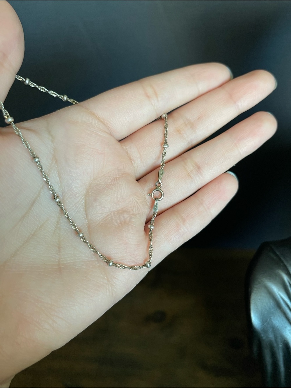 Sterling silver danecraft dainty anklet bracelet 10 inch long - Picture 5 of 7